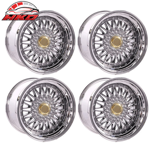Wholesale (4) 17X10 +25 5X100 / 5X114.3 Step Lip Deep Dish Mesh Wheels Rim(Infiniti Lexus)