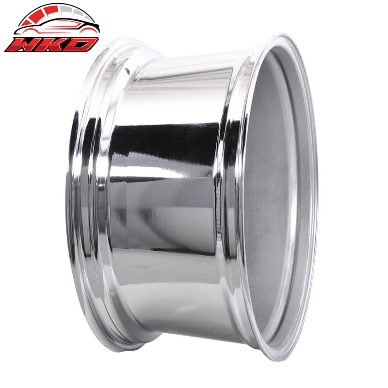 (4) 19X9.5 +40 5X114.3 / 5X120 Step Lip Deep Dish Mesh Wheels Rim Kit Chrome