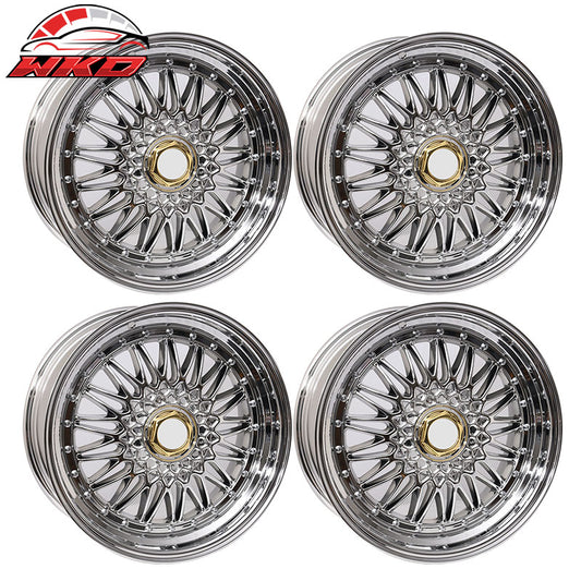 Wholesale (4) 18X8.0 +35 5X114.3 / 5X120 Step Lip Deep Dish Mesh Wheels Rim(Lincoln Mazda)