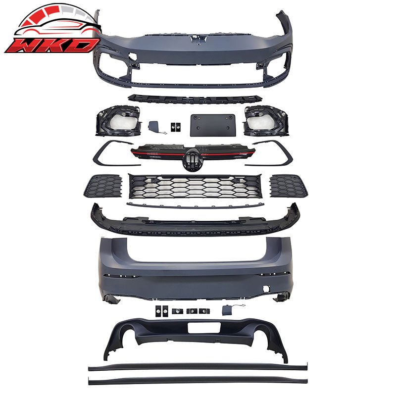 Wholesale 22-24 Volkswagen Golf 8 MK8 GTI Style Front &Rear Bumper Cover +Side Skirts