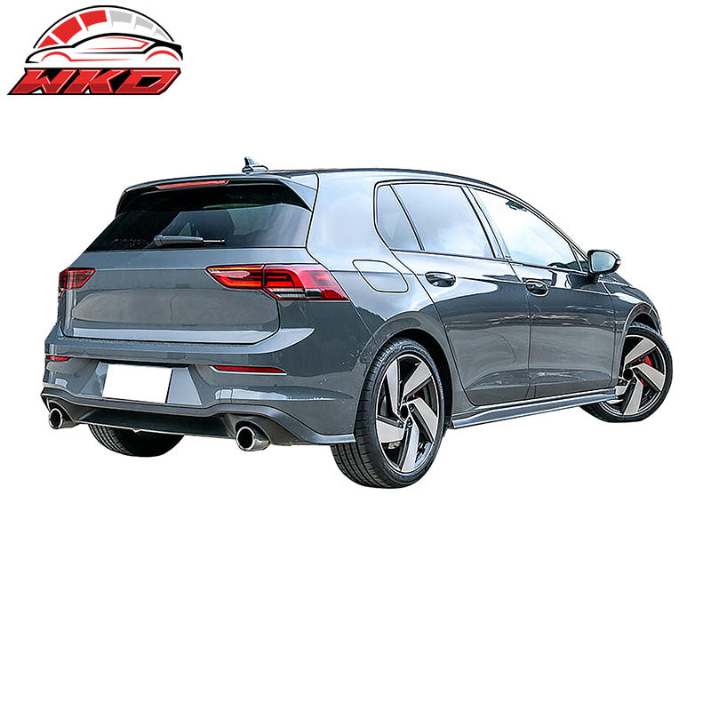 Fits 22-24 Volkswagen Golf 8 MK8 GTI Style Front &Rear Bumper Cover +Side Skirts