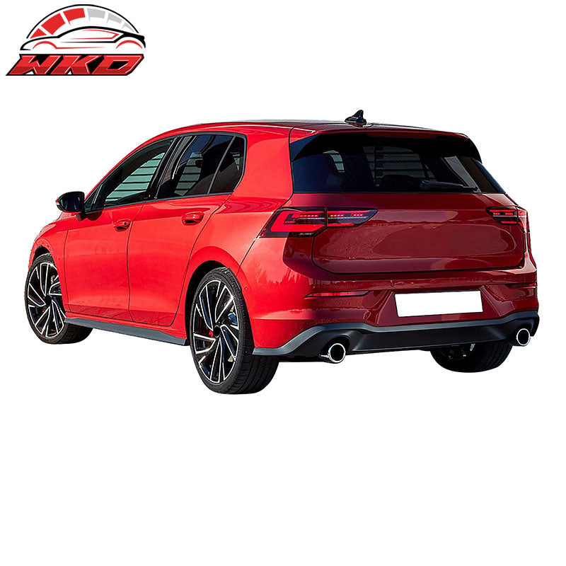 Fits 22-24 Volkswagen Golf 8 MK8 GTI Style Front &Rear Bumper Cover +Side Skirts