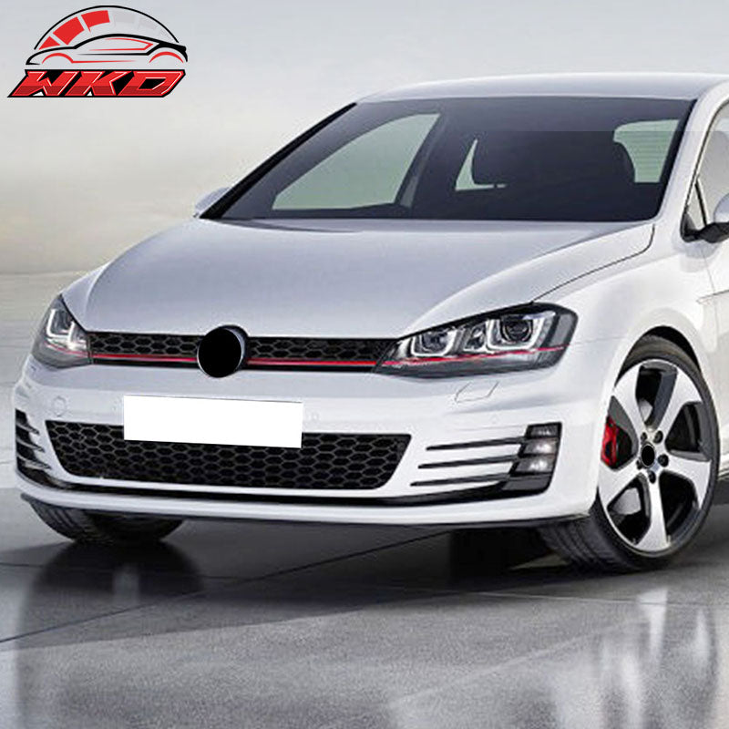 Fits 15-16 VW Golf MK7 Mesh GTI Style Front Grille Chrome Trim Logo Badge Base