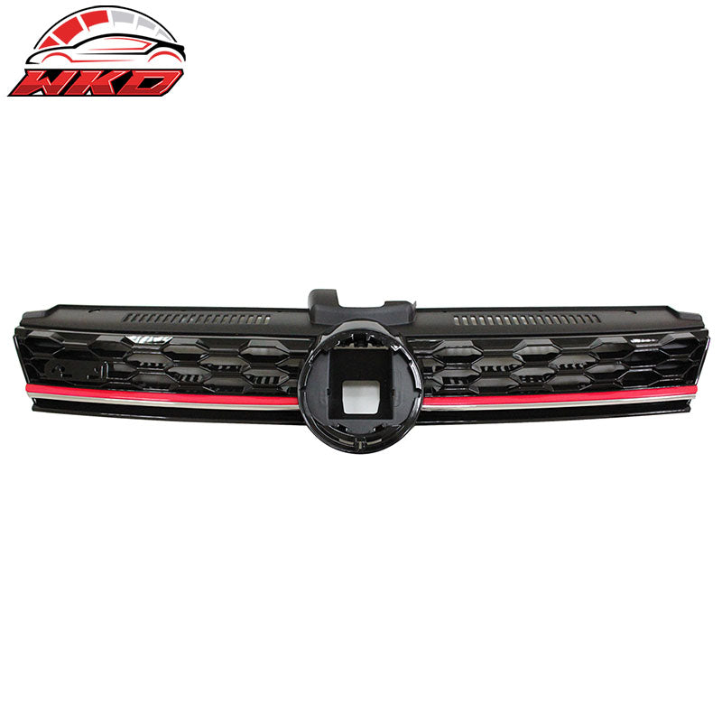 Wholesale 17-19 VW Golf MK7 7.5 GTI Style Mesh Front Hood Grille w/ Red Trim - ABS