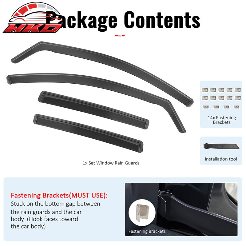 Fits 22-26 Volkswagen MK8 Golf GTI Golf R In-Channel Window Visors Deflectors PC