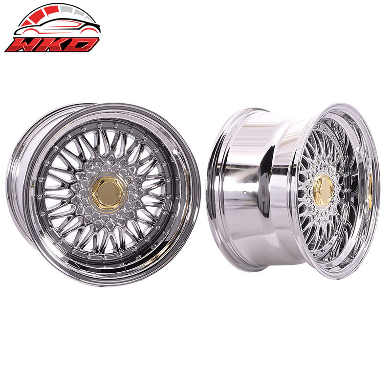 Wholesale (2) 17X10 +25 5X100 / 5X114.3 Step Lip Deep Dish Mesh Wheels Rim (Acura Dodge)