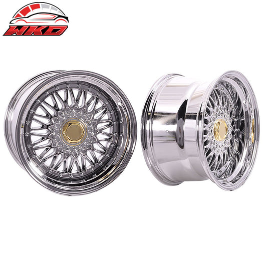 Wholesale (2) 17X10 +25 5X100 / 5X114.3 Step Lip Deep Dish Mesh Wheels Rim (Acura Dodge)