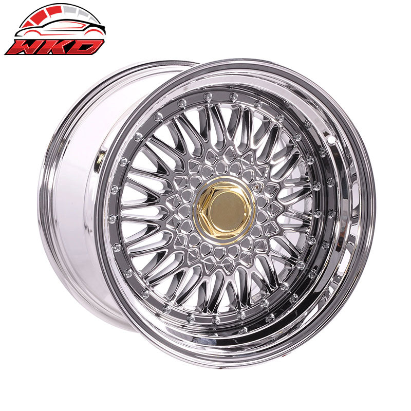 (2) 17X10 +25 5X100 / 5X114.3 Step Lip Deep Dish Mesh Wheels Rim (Acura Dodge)