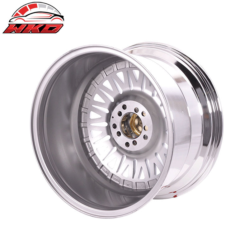 (2) 17X10 +25 5X100 / 5X114.3 Step Lip Deep Dish Mesh Wheels Rim (Acura Dodge)