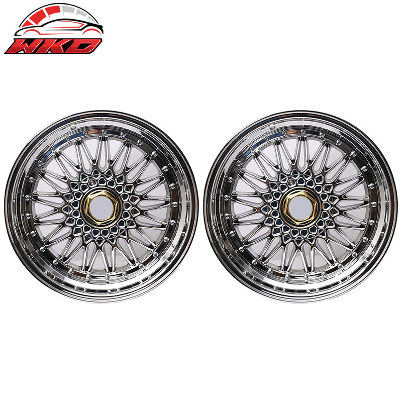 Wholesale (2) 18X8.0 +35 5X114.3 / 5X120 Step Lip Deep Dish Mesh Wheels Rim (Tesla Toyota)