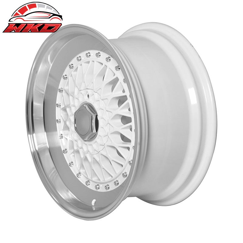 (4) 17X8.5 +25 5X100 / 5X114.3 Step Lip Deep Dish Mesh Wheels Rims Replacment