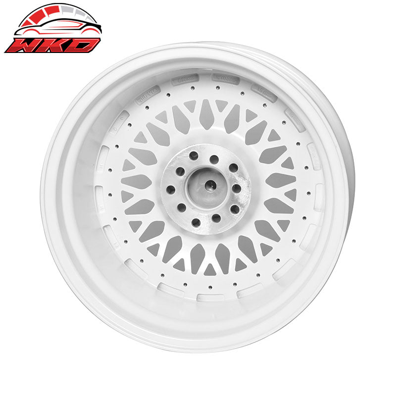 (4) 17X8.5 +25 5X100 / 5X114.3 Step Lip Deep Dish Mesh Wheels Rims Replacment
